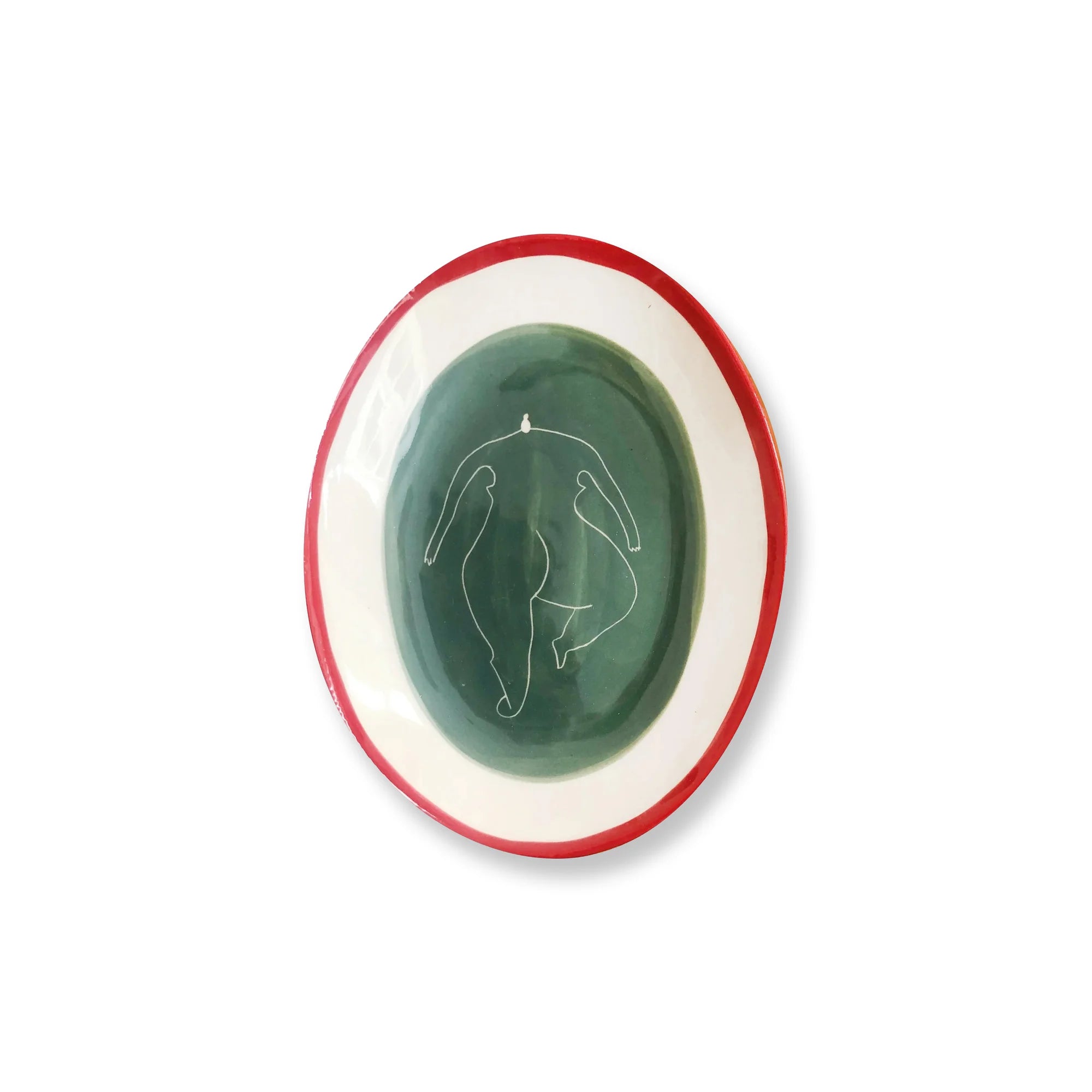 Friday Night Oval Plate - Green-1
