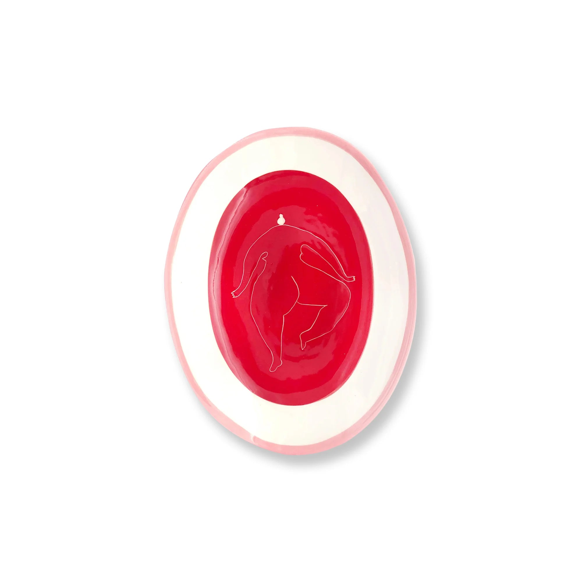 Friday Night Oval Plate - Red-1