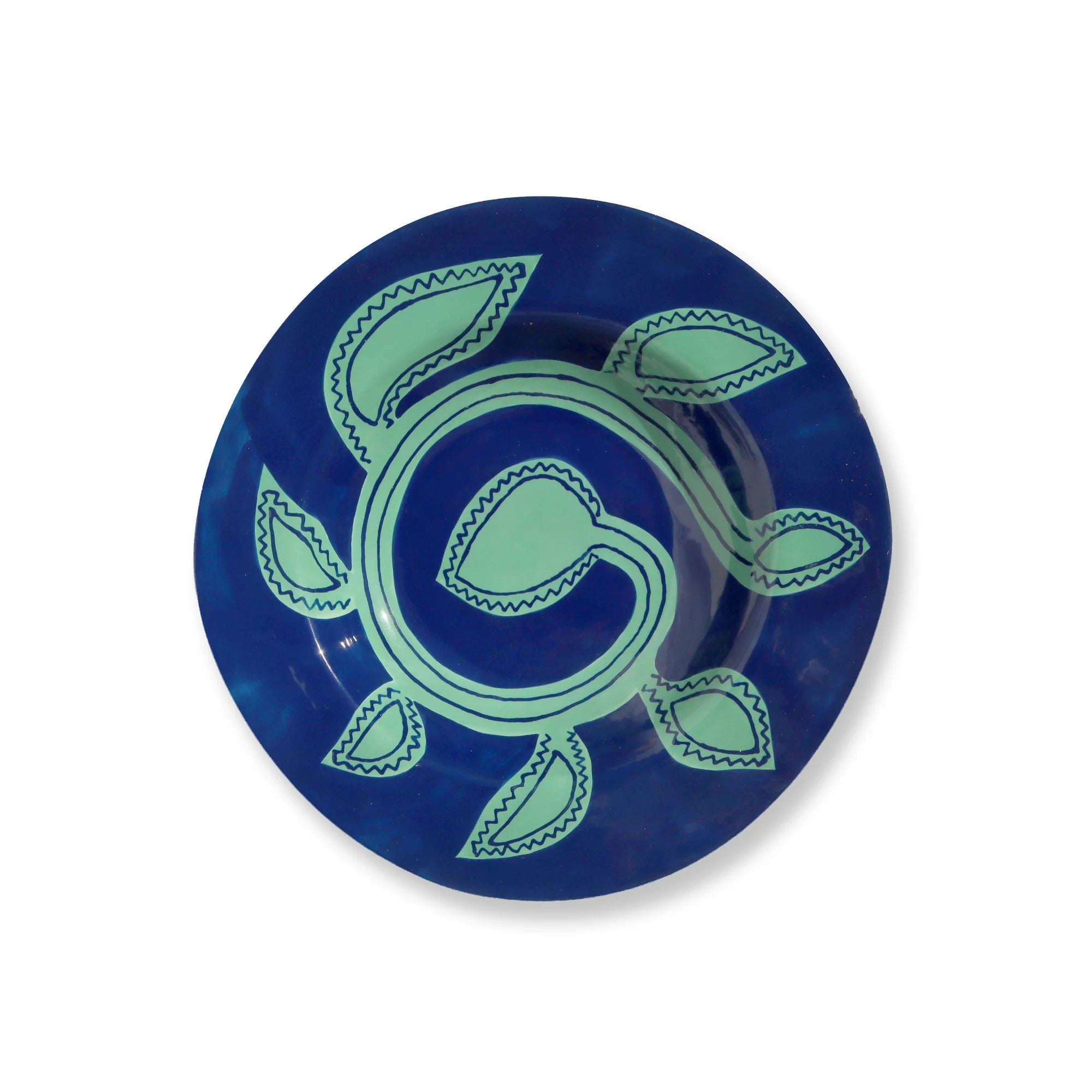 Patricia Dinner Plate - Green and Blue-1