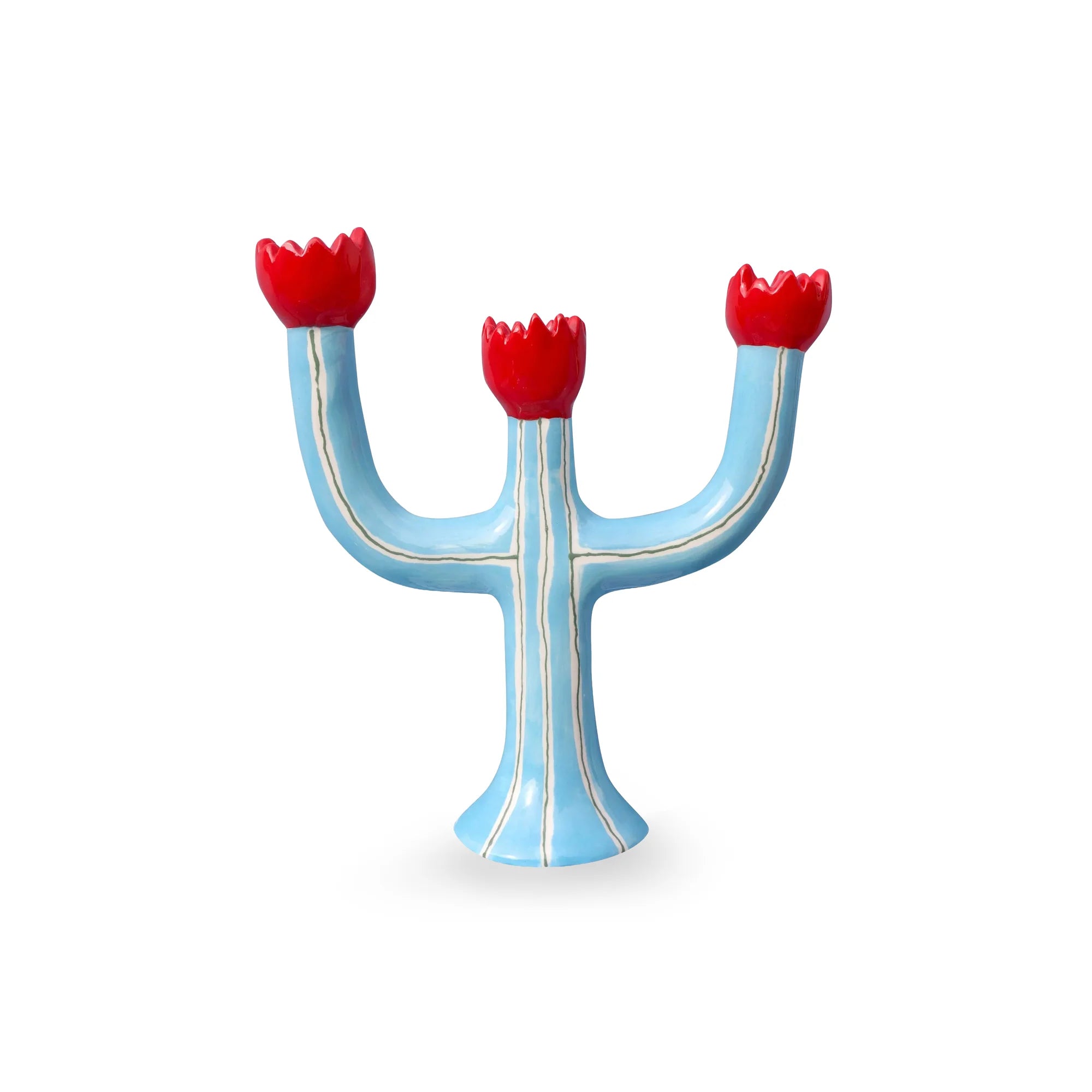 Tulip Candleholder - Turquoise-1