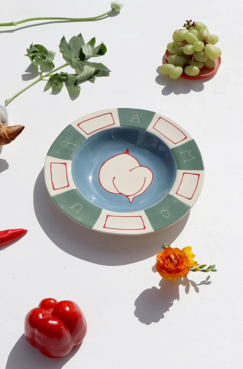 Amour Dinner Plate - Blue-2