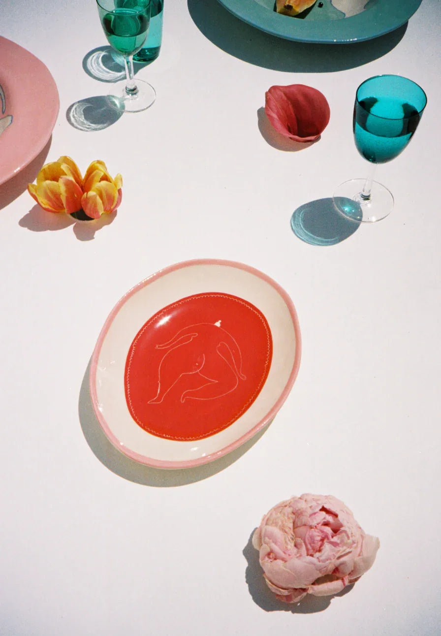 Friday Night Oval Plate - Red-2