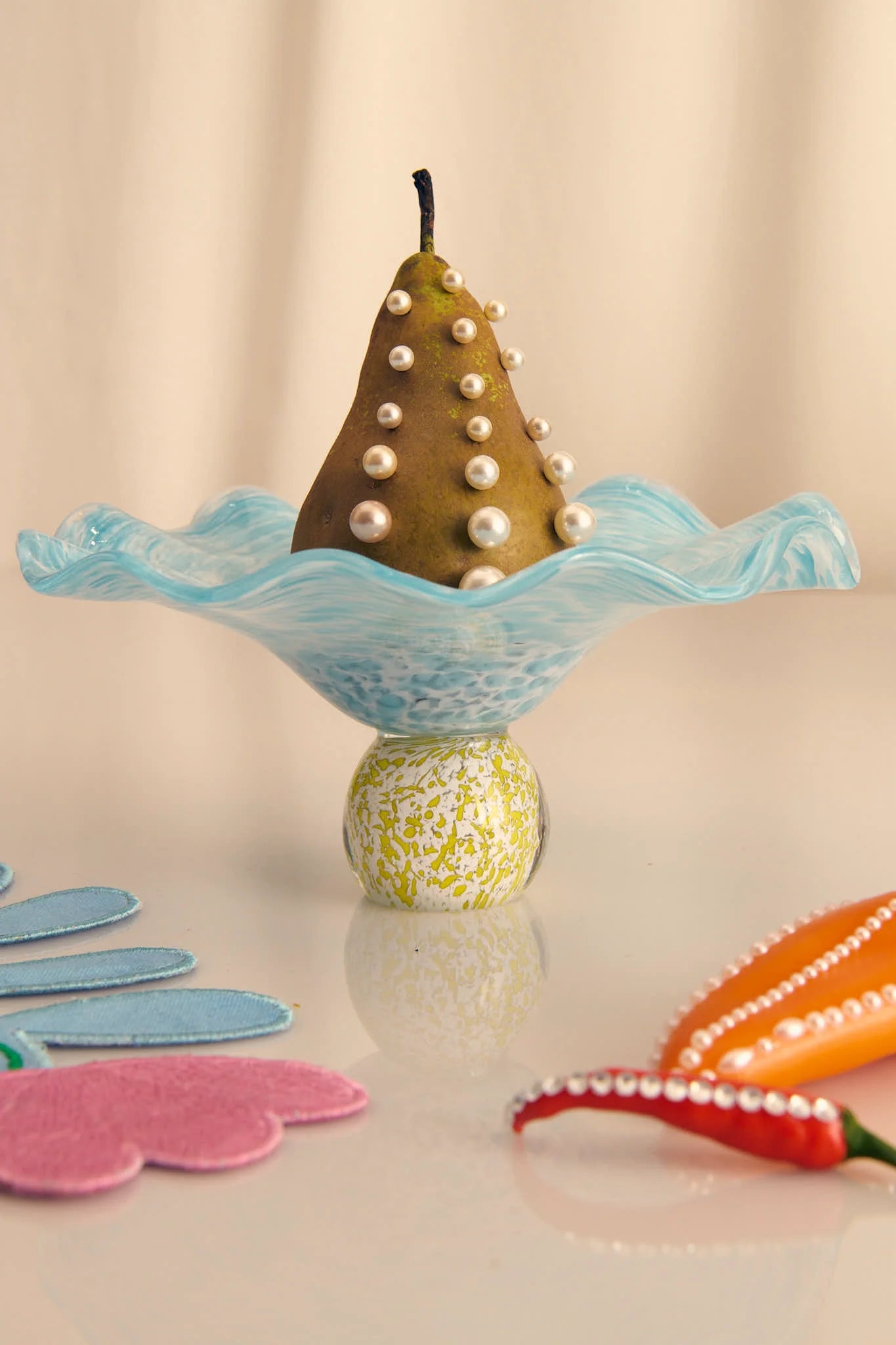 Lola Glass Soucoupe - Blue-2