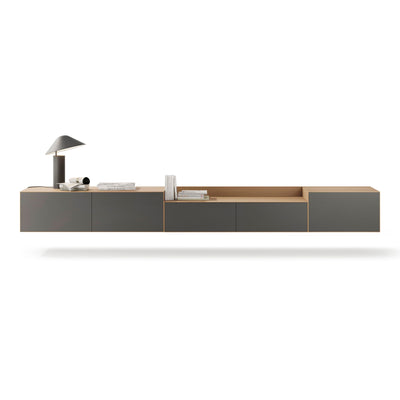 Lauki 57 TV Unit - Walnut/Graphite