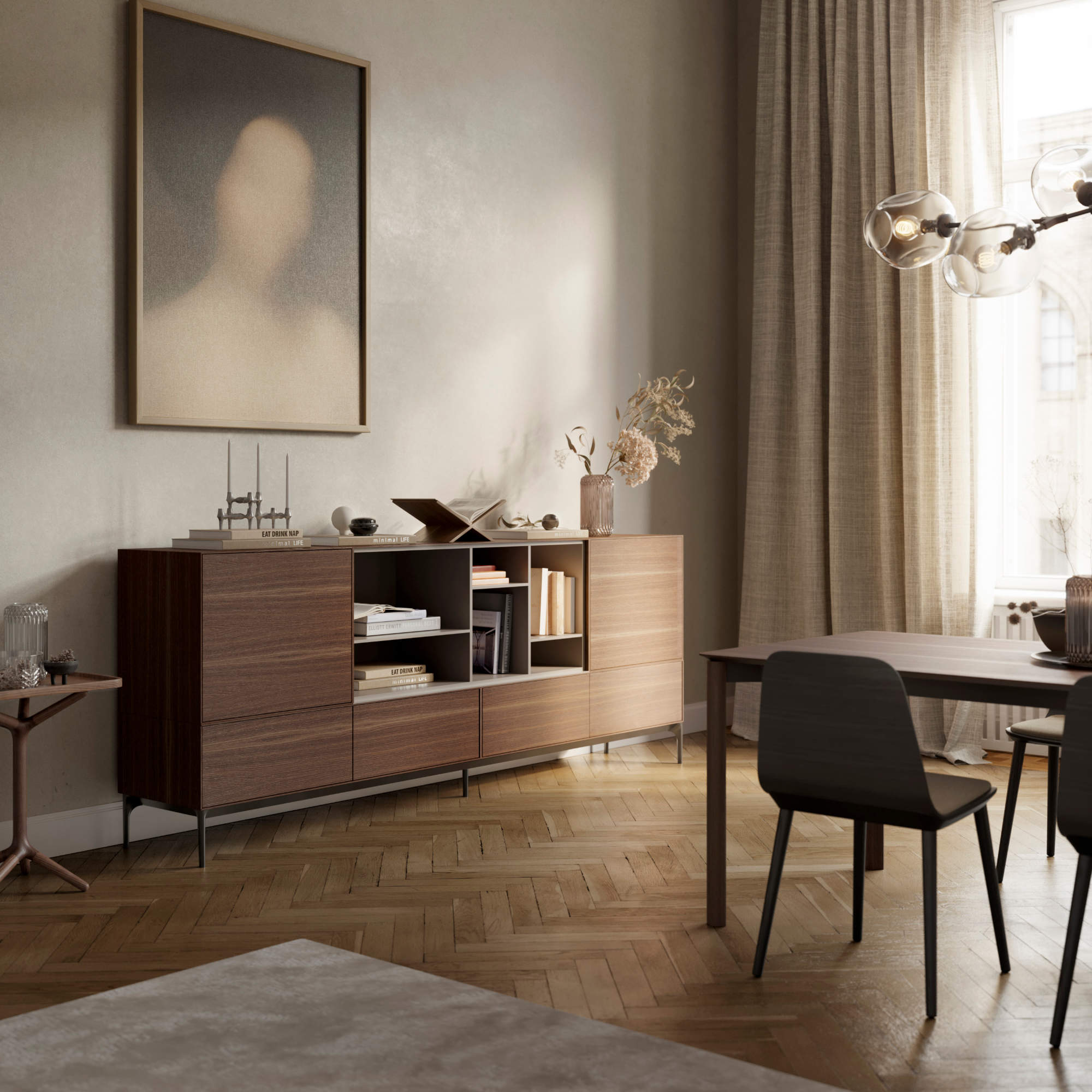 Lauki 70 Sideboard - Walnut/Vison-2