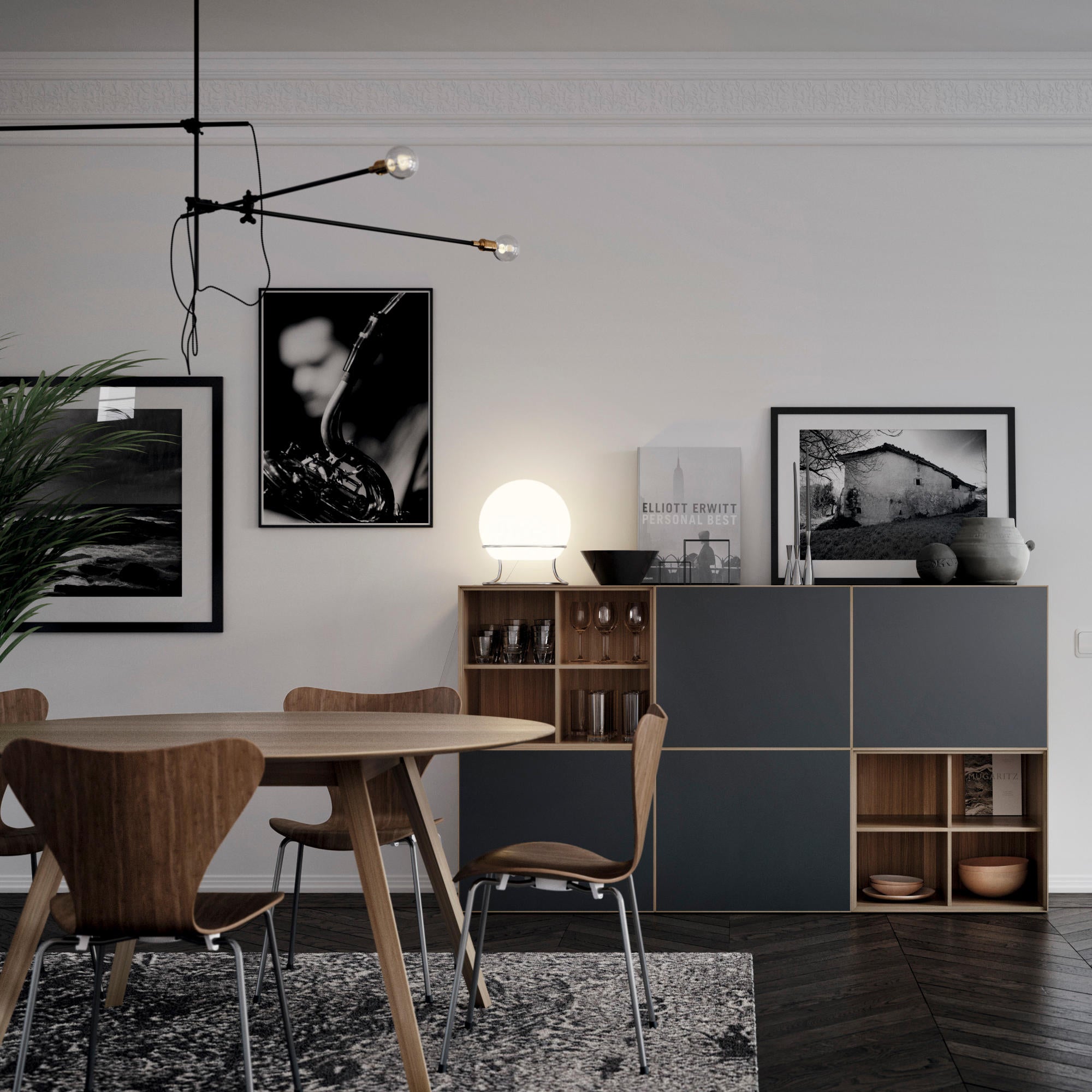 Lauki 73 Sideboard - Walnut/Graphite-3