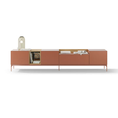 Lauki Sideboard – 256x45x54 / Lacquered (Indian) / Wood (Tobacco)