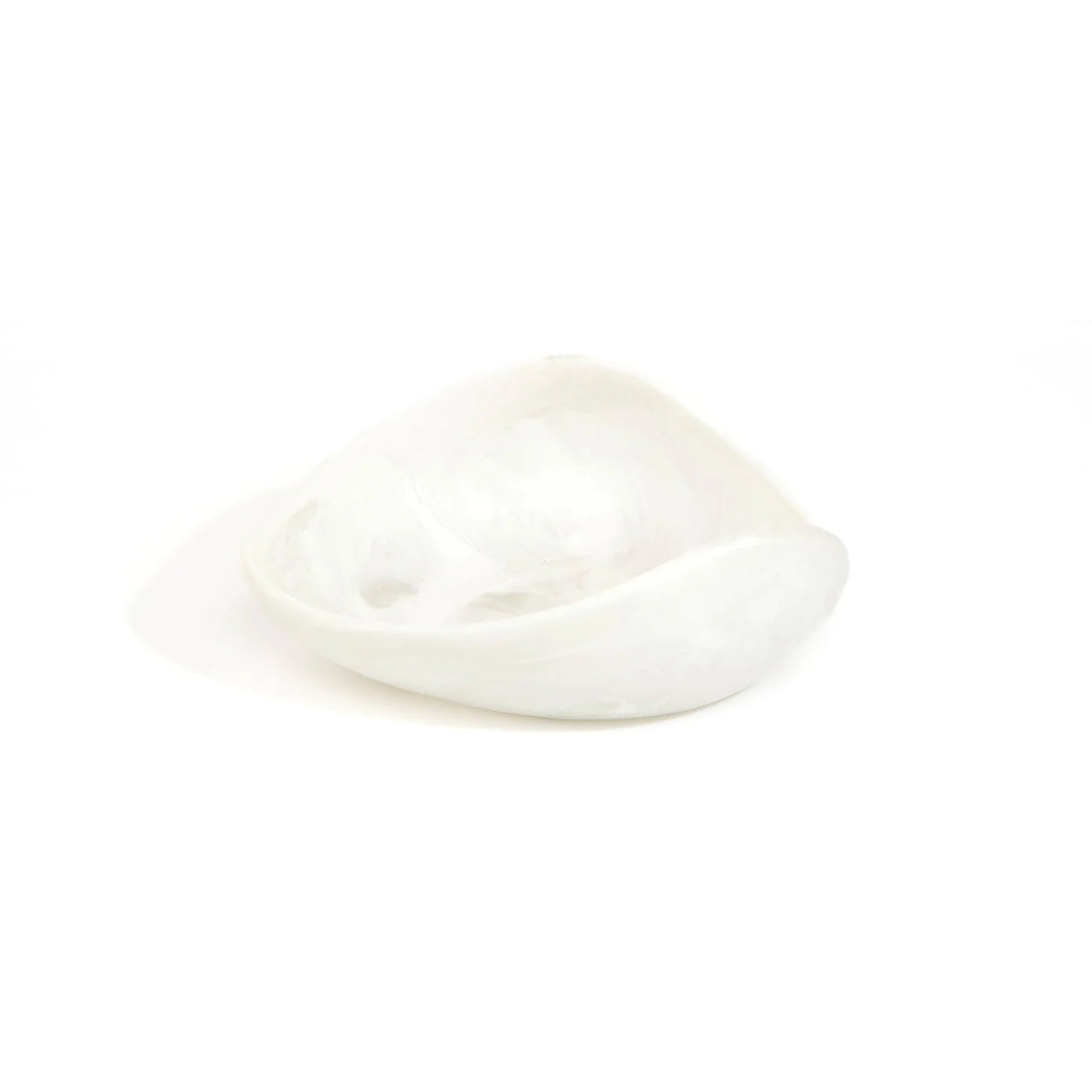 Leaf Bowl - Small/Chalk Swirl-1