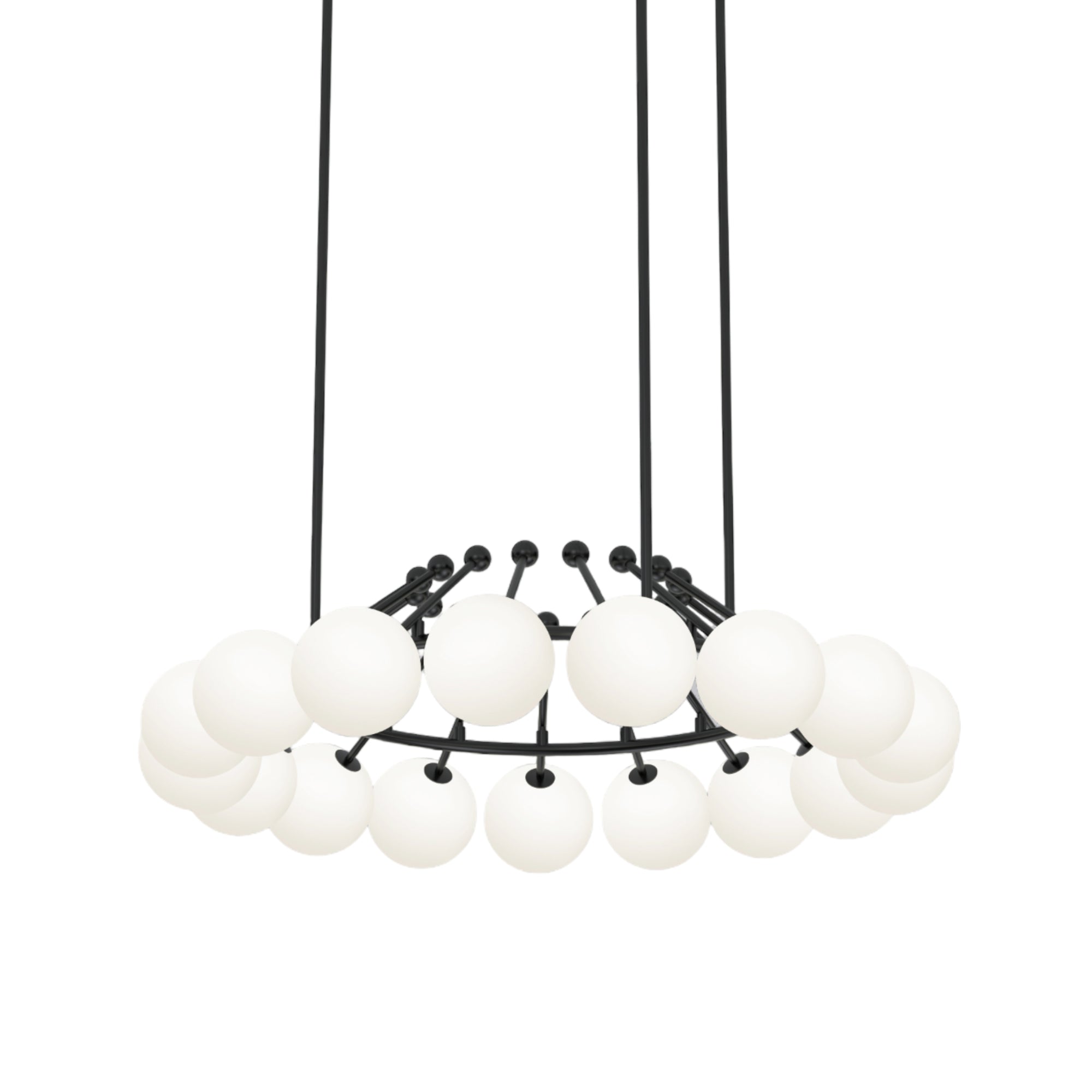 Lever Rounded Pendant Lamp - Black