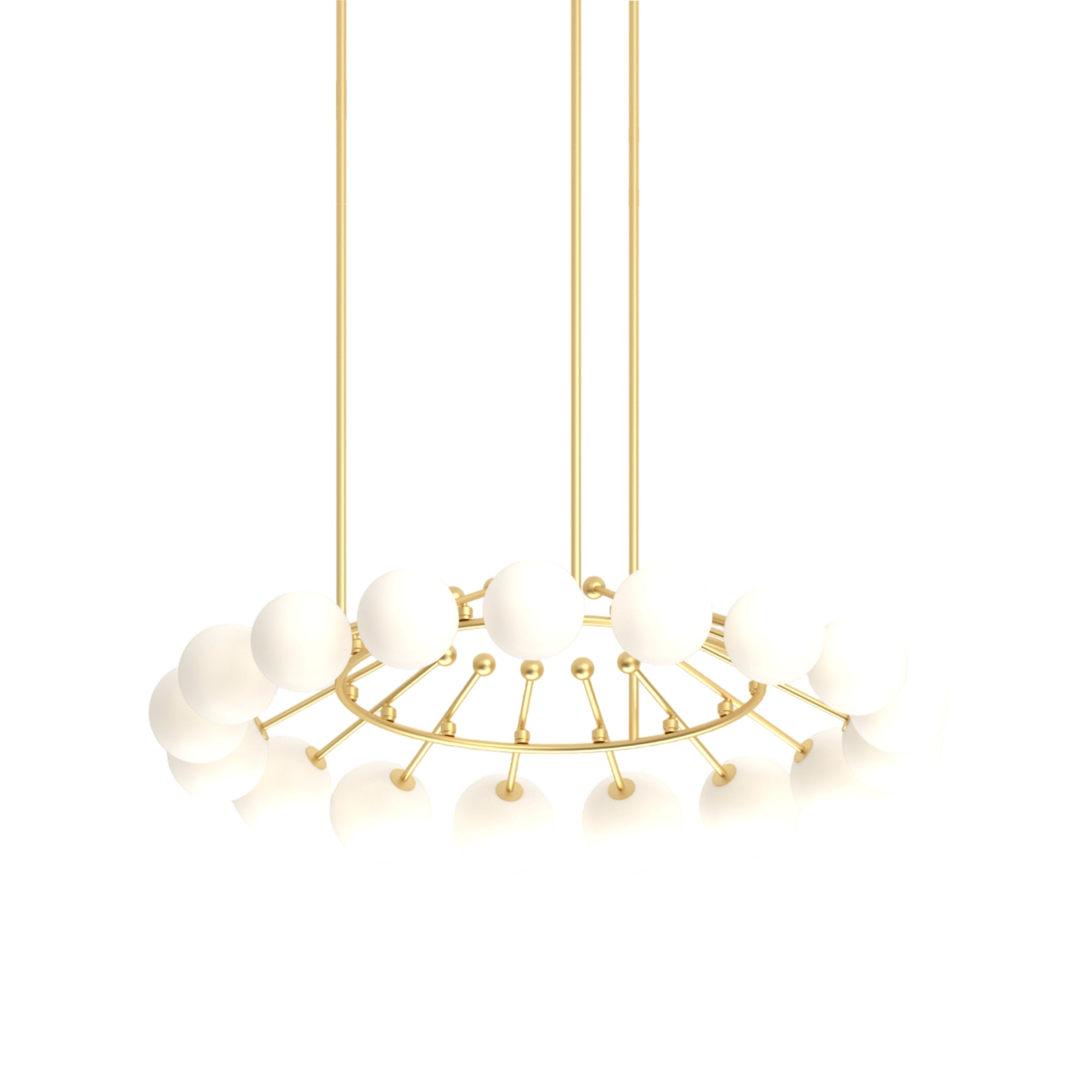 Lever Rounded Pendant Lamp - Brass
