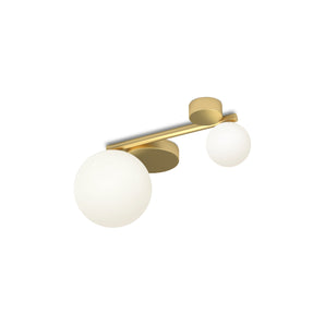 Line, Globes and Discs C02 Ceiling Lamp - Brass