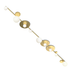 Line, Globes and Discs C03 Ceiling Lamp - Brass