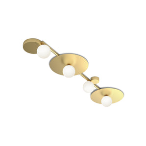 Line, Globes and Discs C04 Ceiling Lamp - Brass