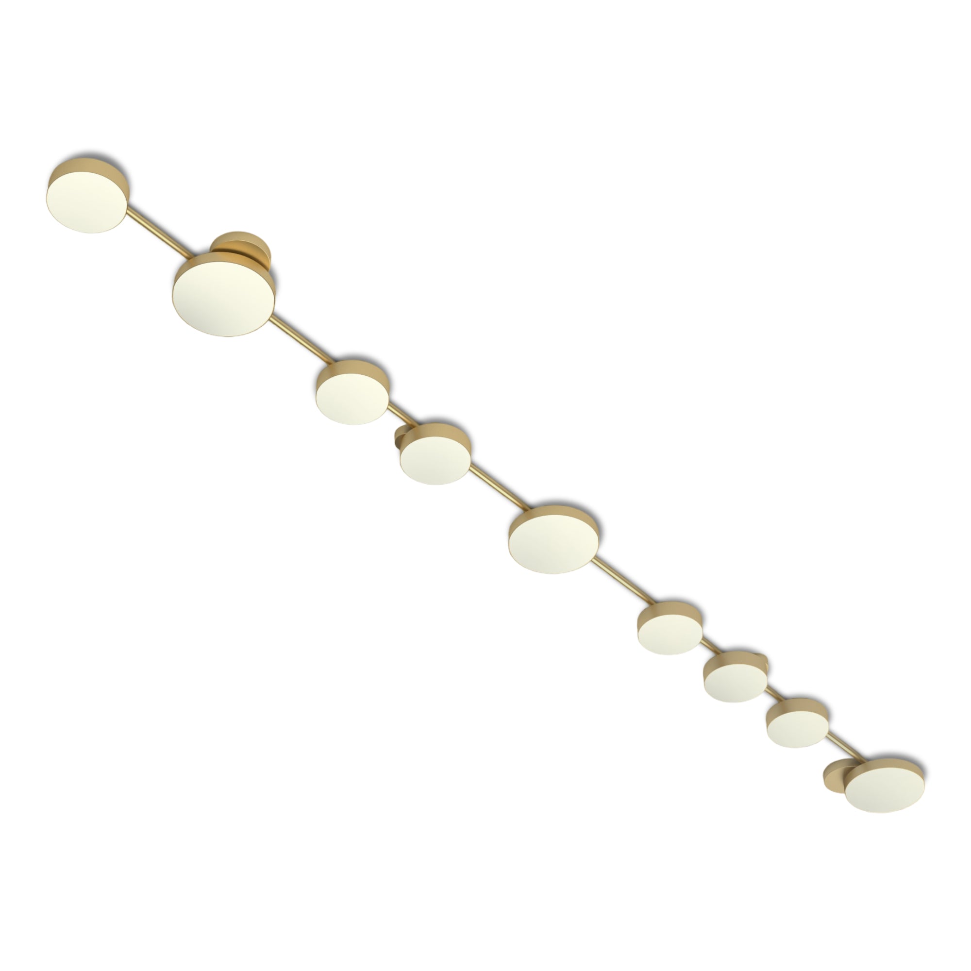 Line, Globes and Discs C06 Ceiling Lamp - Brass