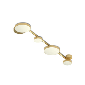 Line, Globes and Discs C07 Ceiling Lamp - Brass
