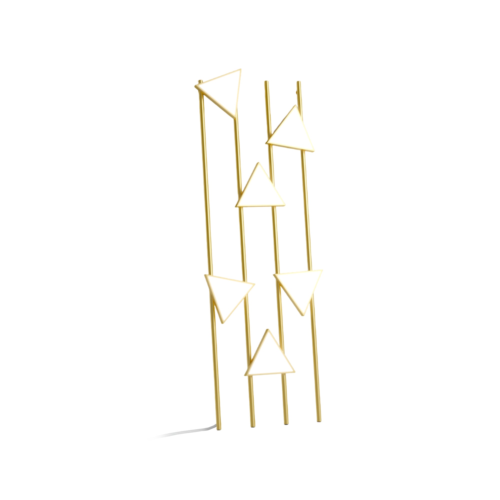 Lines and Triangles Floor Lamp - Brass