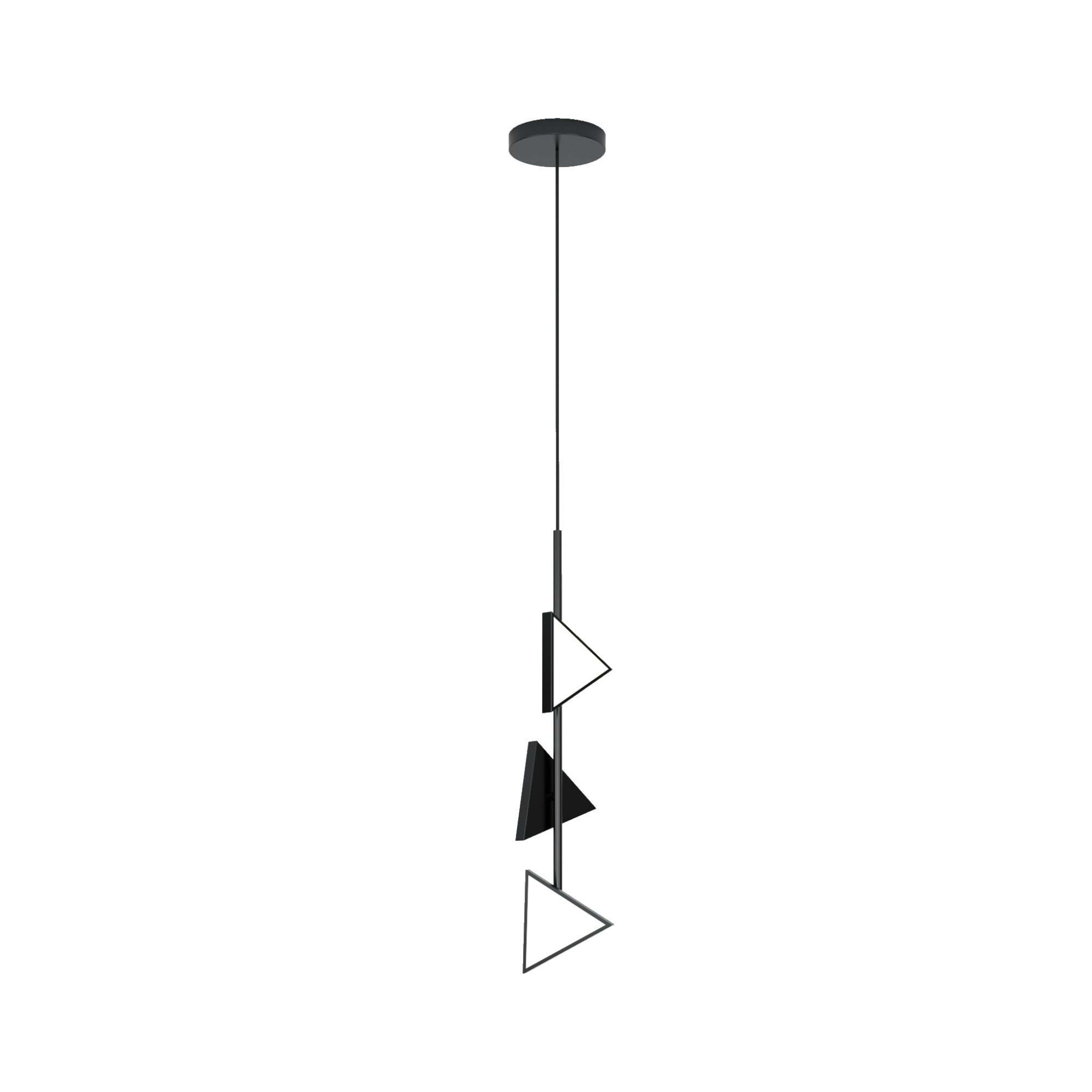 Lines and Triangles Pendant Lamp - Black