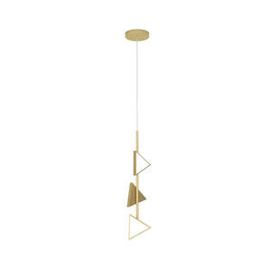 Lines and Triangles Pendant Lamp - Brass