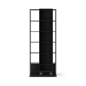 Literatura Open LOP510 Bookcase - Black/Ebony Stained Oak