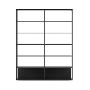 Literatura Open LOS520 Bookcase - Ebony Stained Oak