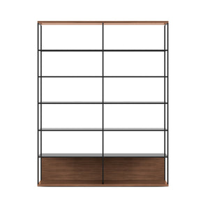 Literatura Open LOS520 Bookcase - Super Matt Walnut