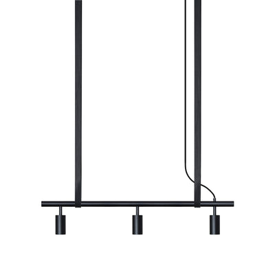 Long John Model 3 Pendant Lamp - Black/Black Leather