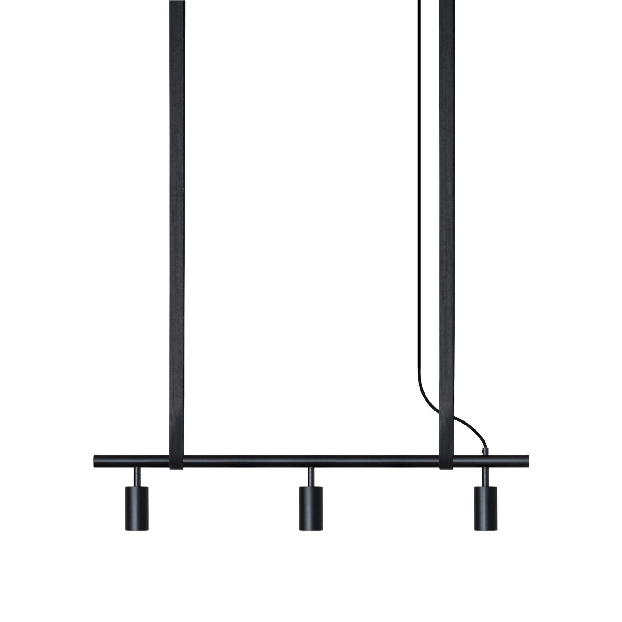 Long John Model 3 Pendant Lamp - Black/Black Leather