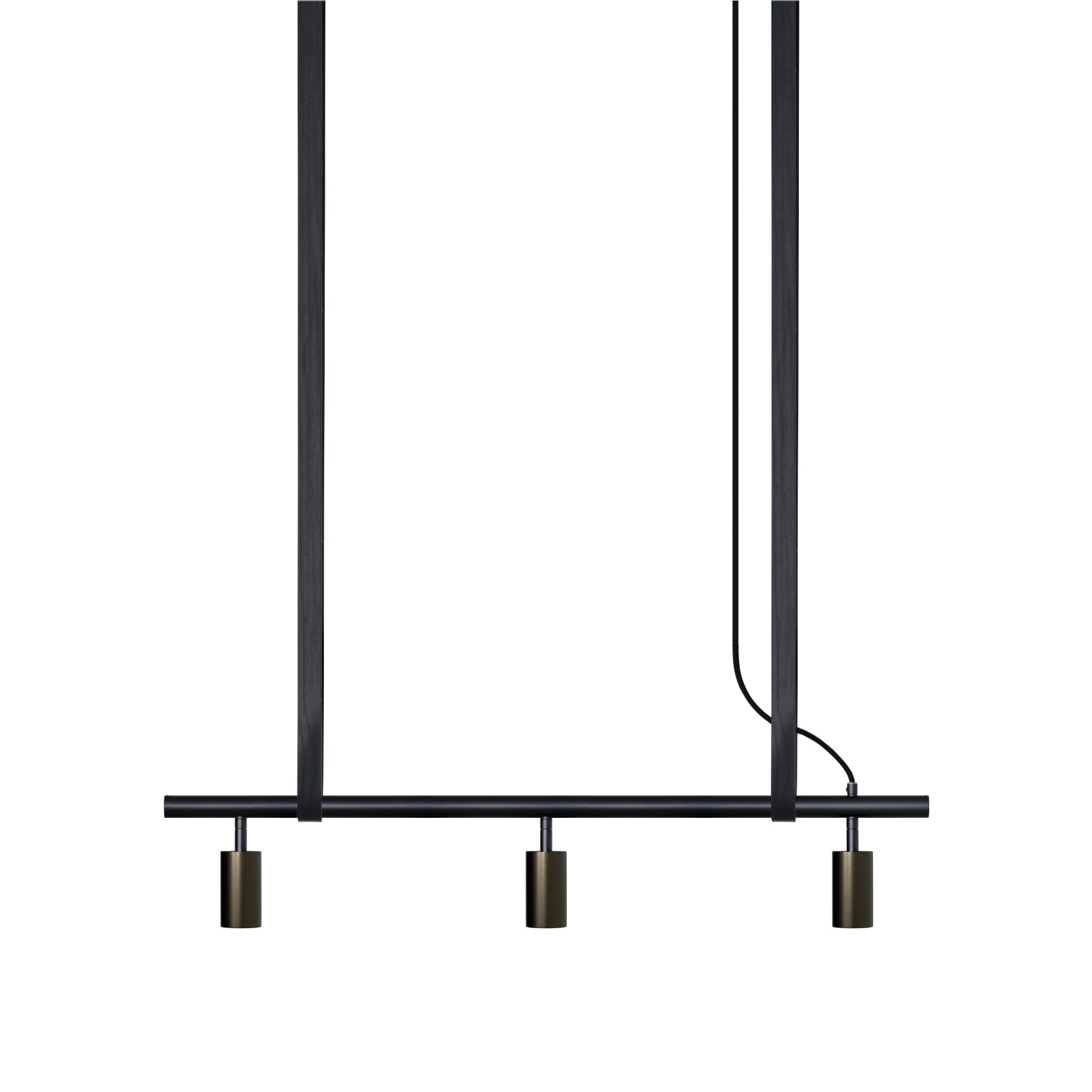 Long John Model 3 Pendant Lamp - Black/Bronze/Black Leather-1