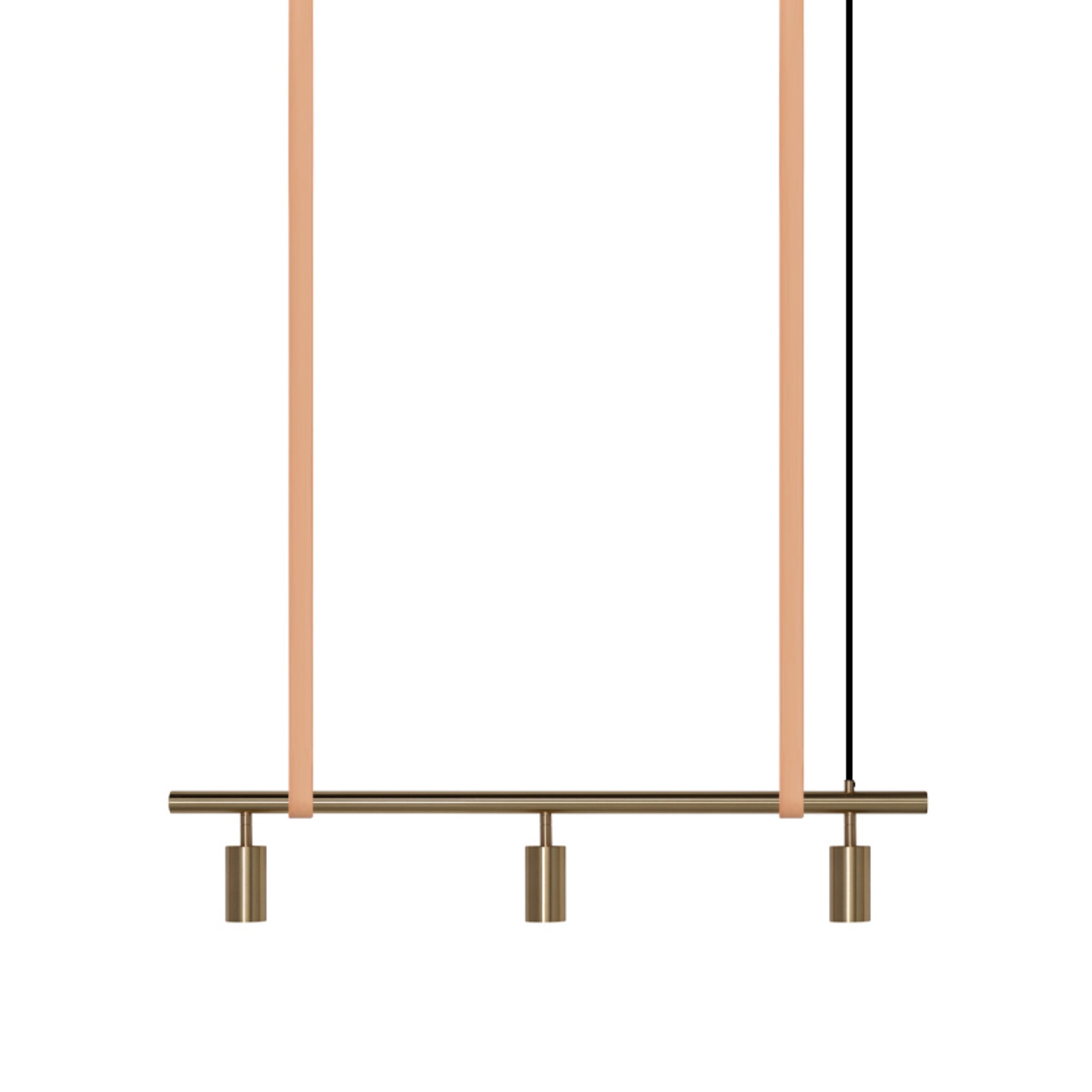 Long John Model 3 Pendant Lamp - Brass/Nature Leather-1