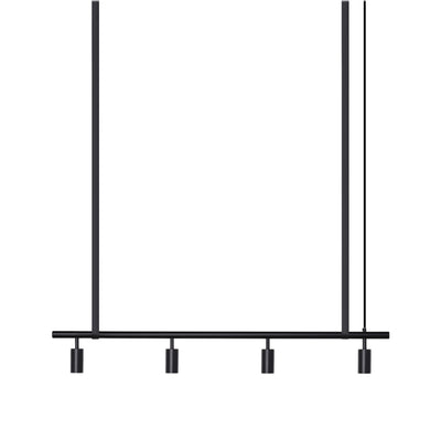 Long John Model 4 Pendant Lamp - Black/Black Leather