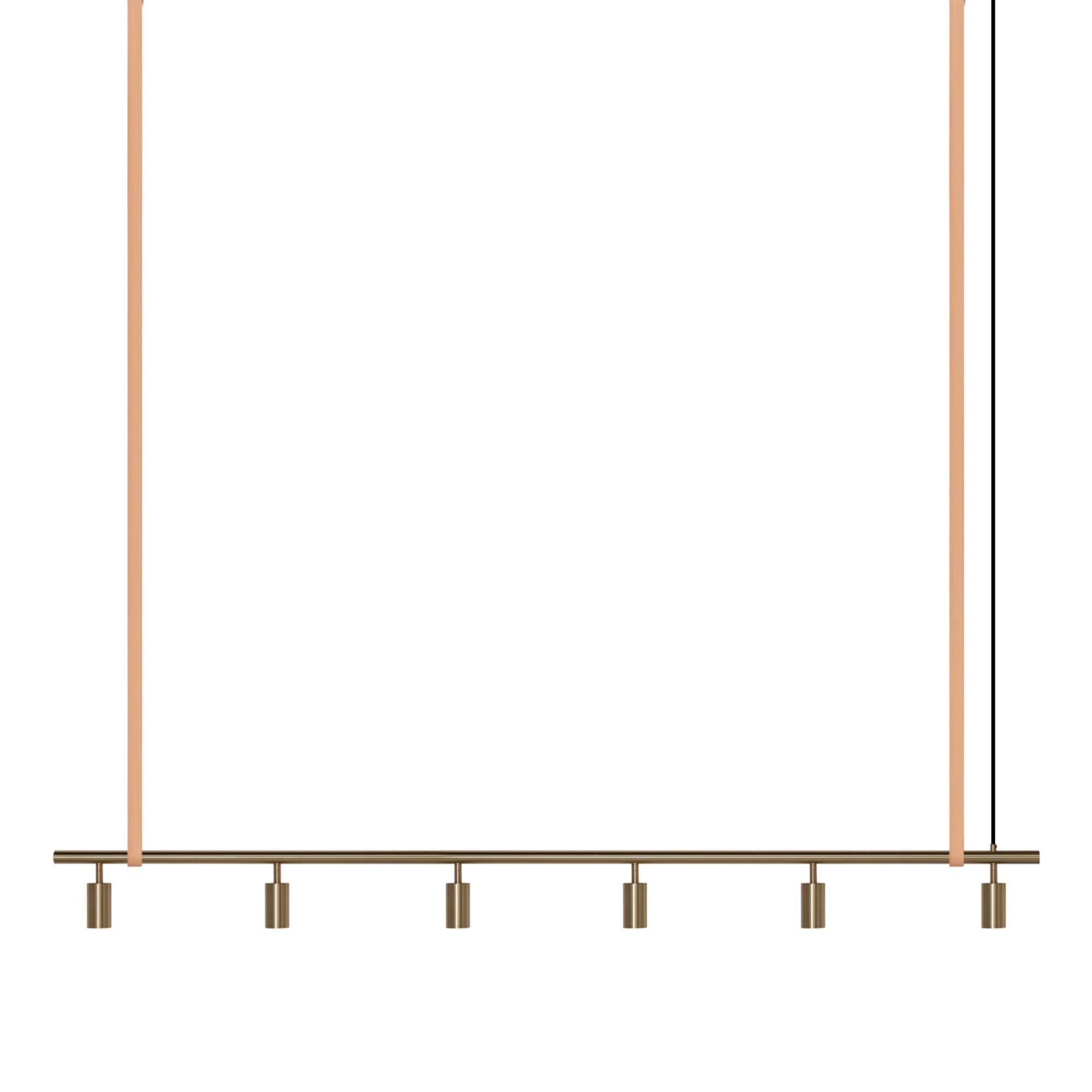 Long John Model 6 Pendant Lamp - Brass/Nature Leather-1