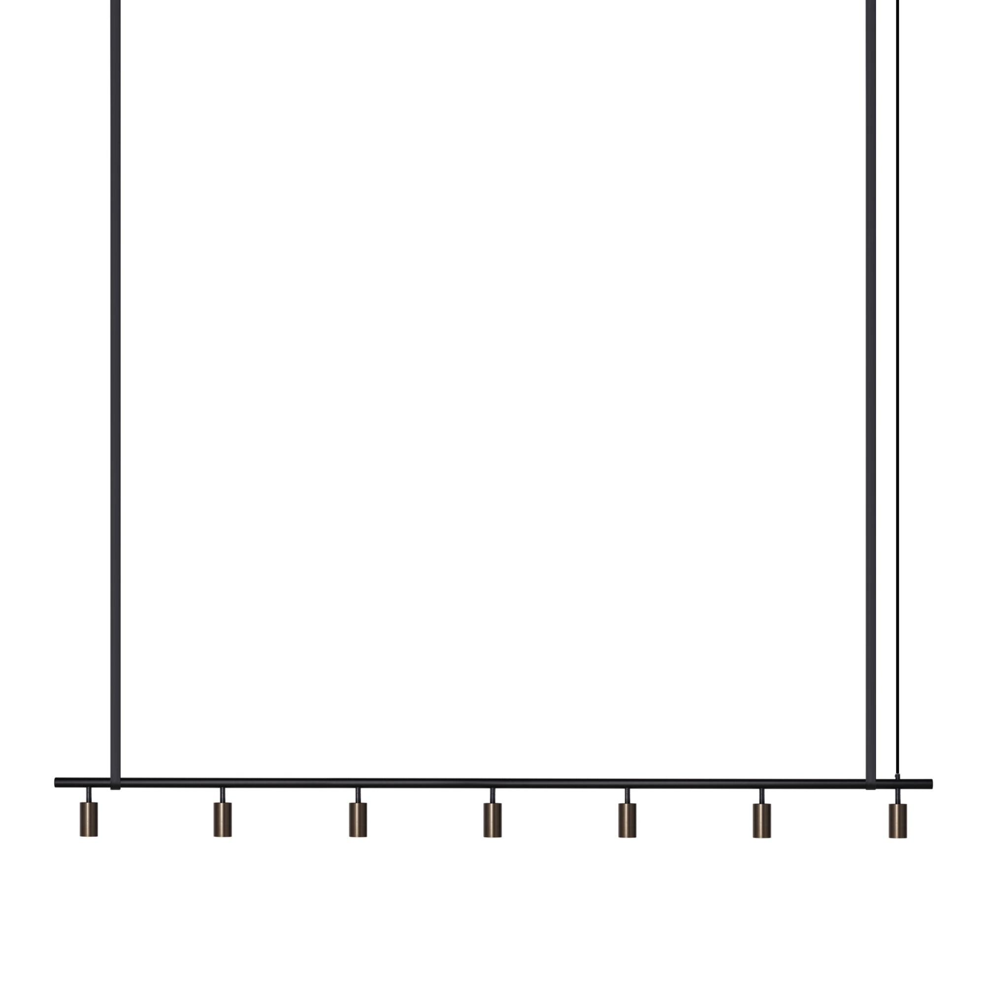 Long John Model 7 Pendant Lamp - Black/Bronze/Black Leather-1