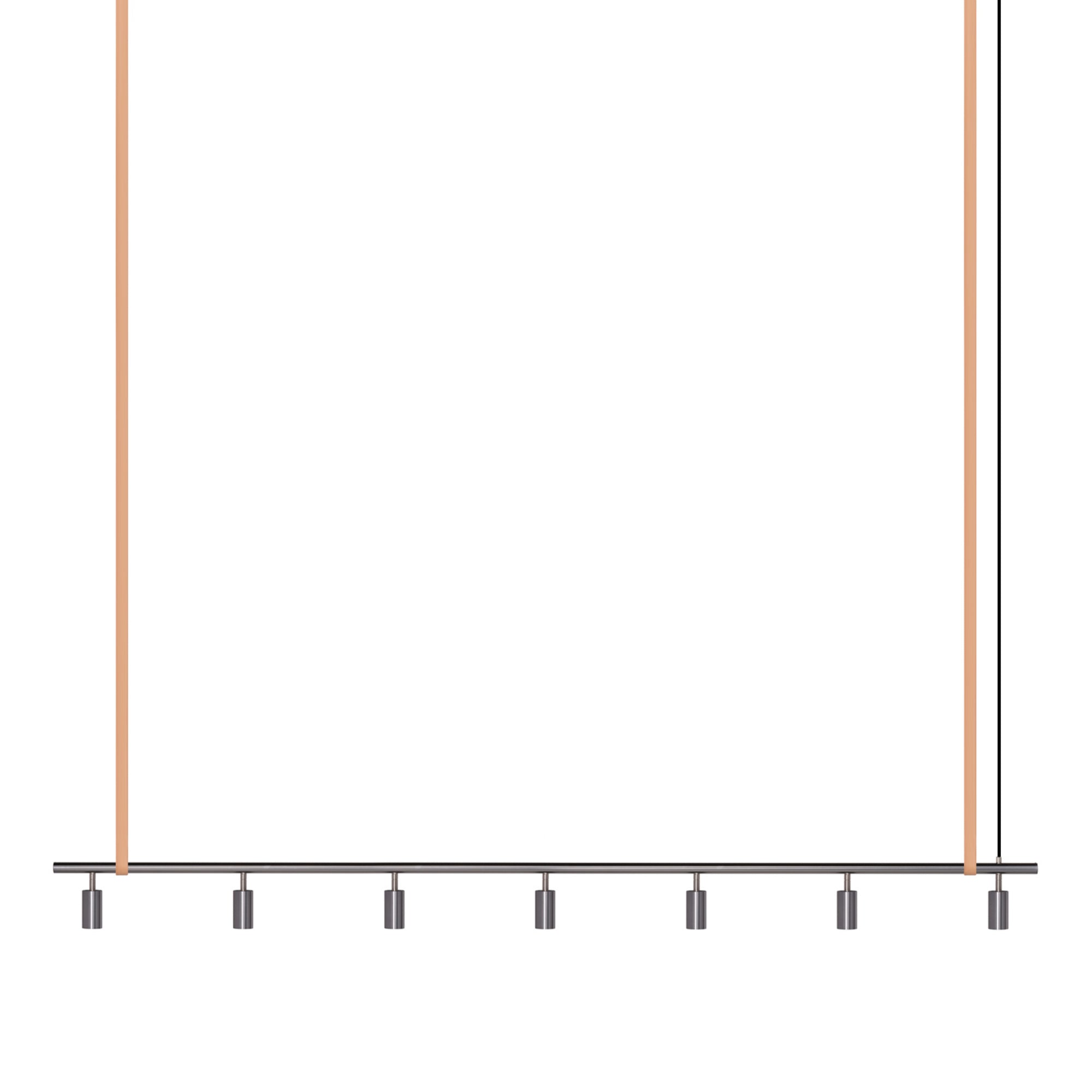 Long John Model 7 Pendant Lamp - Steel/Nature Leather-1