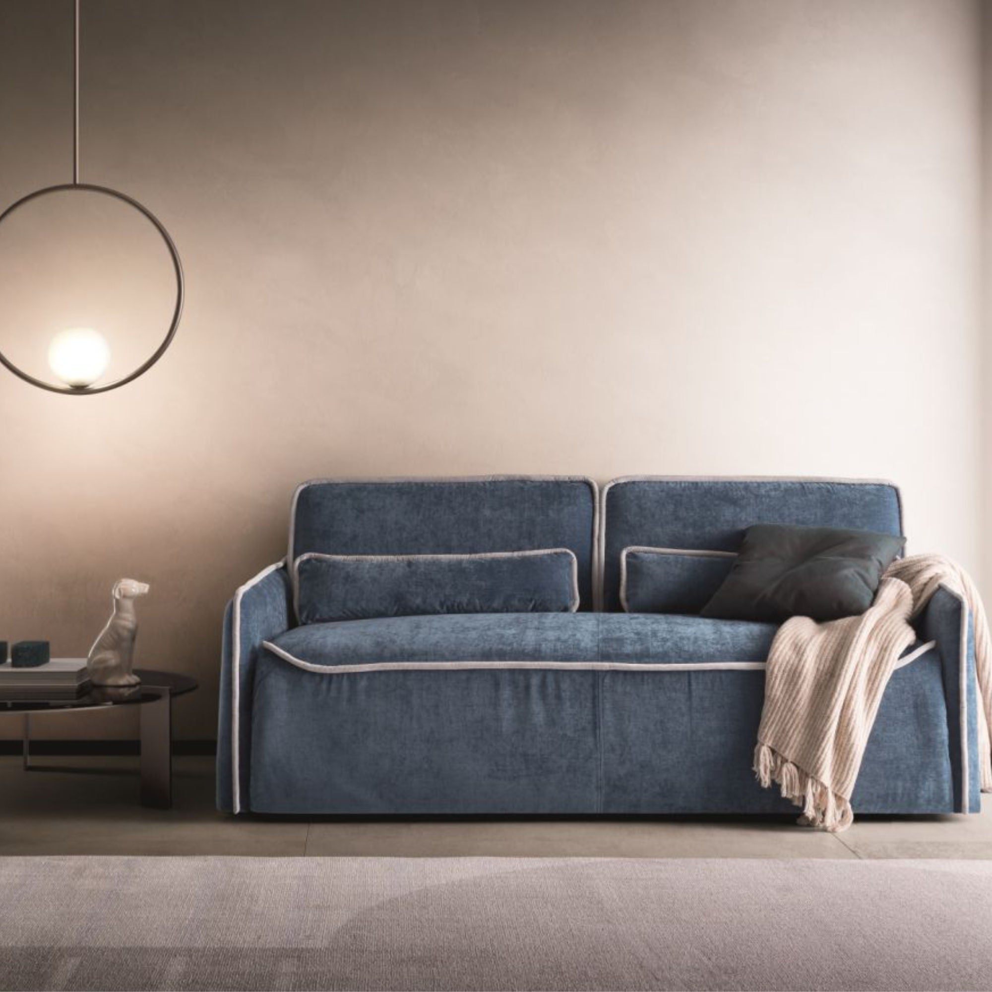 Lulu 2.0 D3T00 Sofa Bed - Fabric A (Amalfi 101)/Fabric A (Andorra 414)-2