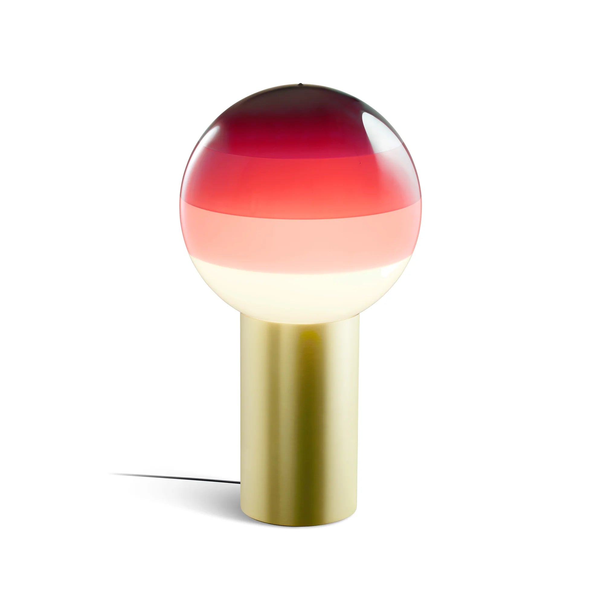 Dipping Light M Table Lamp - Brushed Brass/Burgundy-1