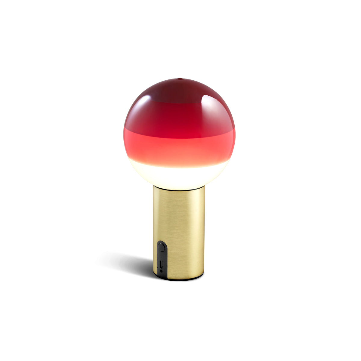 Dipping Light Portable Table Lamp - Brushed Brass/Burgundy-1