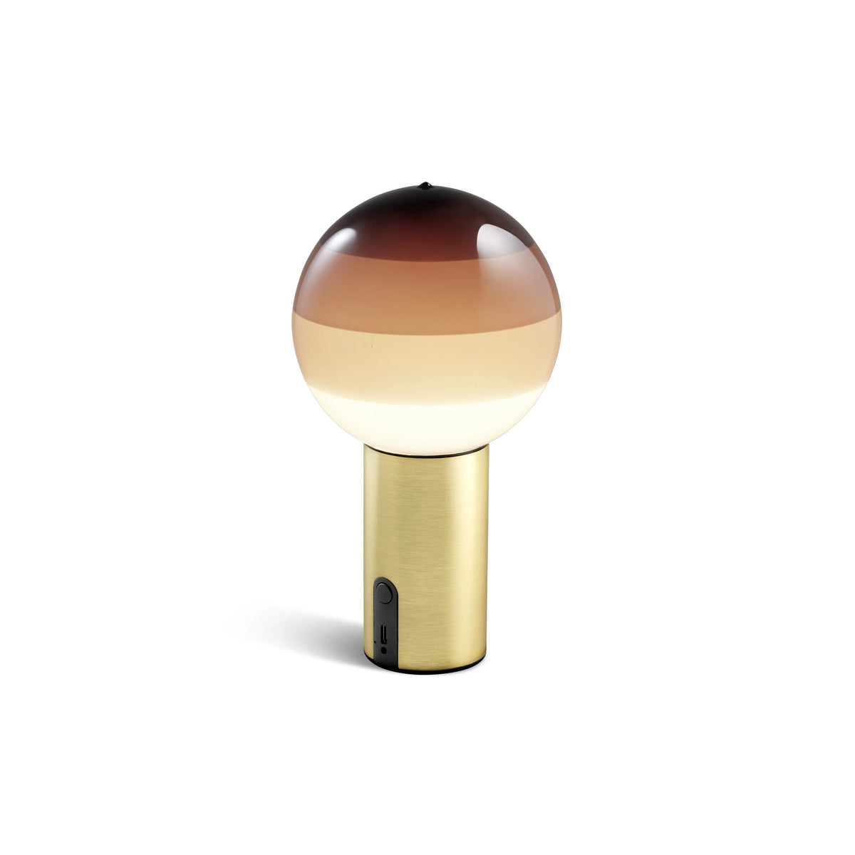Dipping Light Portable Table Lamp - Brushed Brass/Chocolate-1