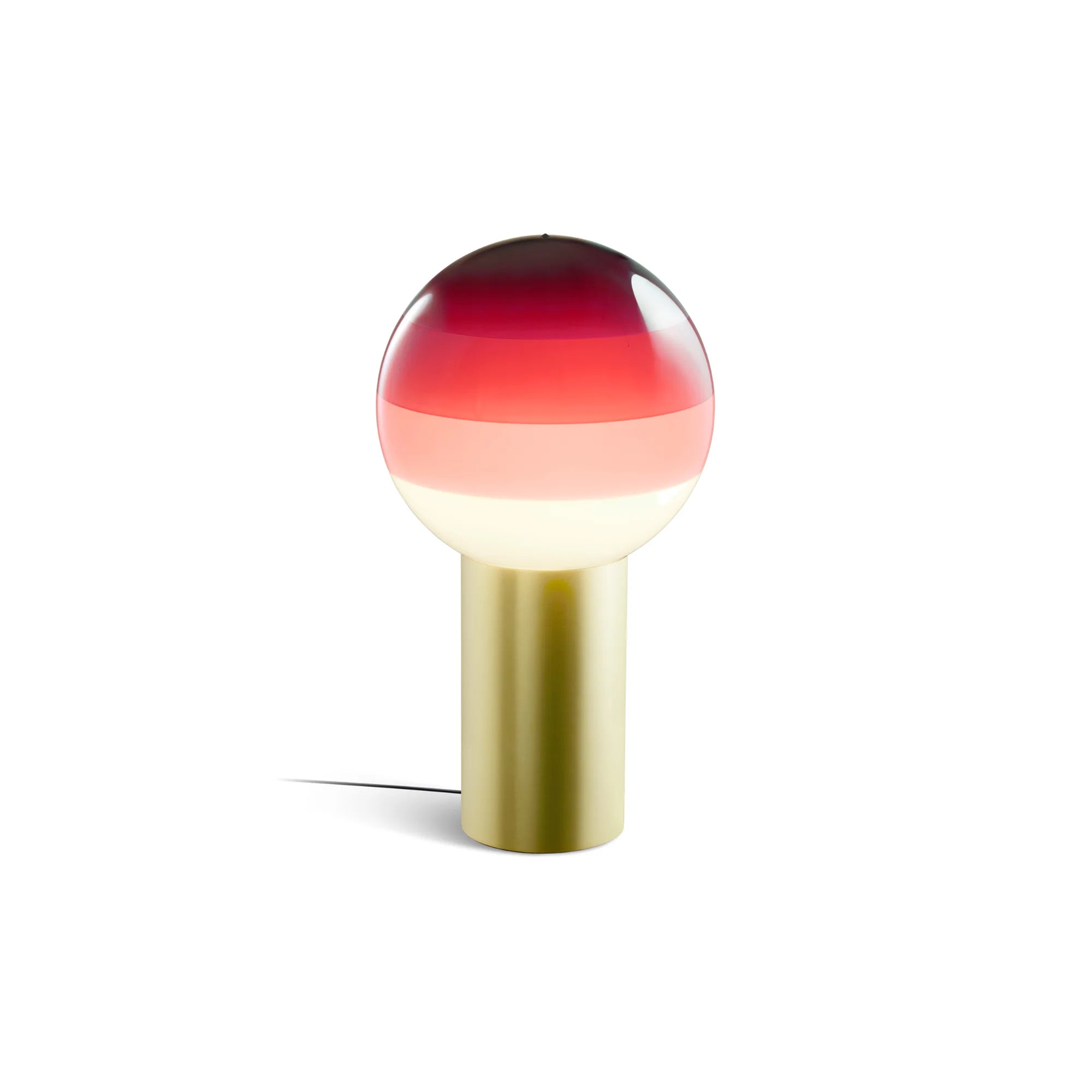 Dipping Light Table Lamp - Brushed Brass/Burgundy-1