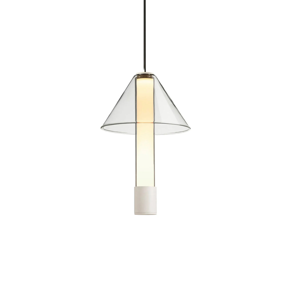Fragile 16 2200K Cone Pendant Lamp - White/Transparent-1