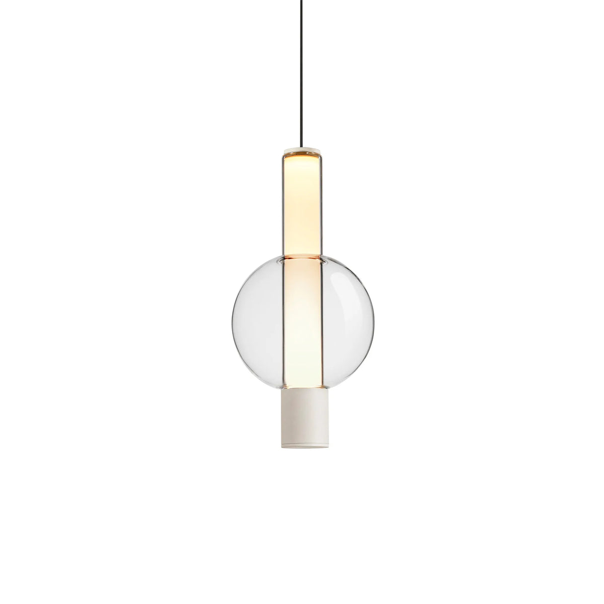 Fragile 16 2700K Sphere Pendant Lamp - White/Transparent-1
