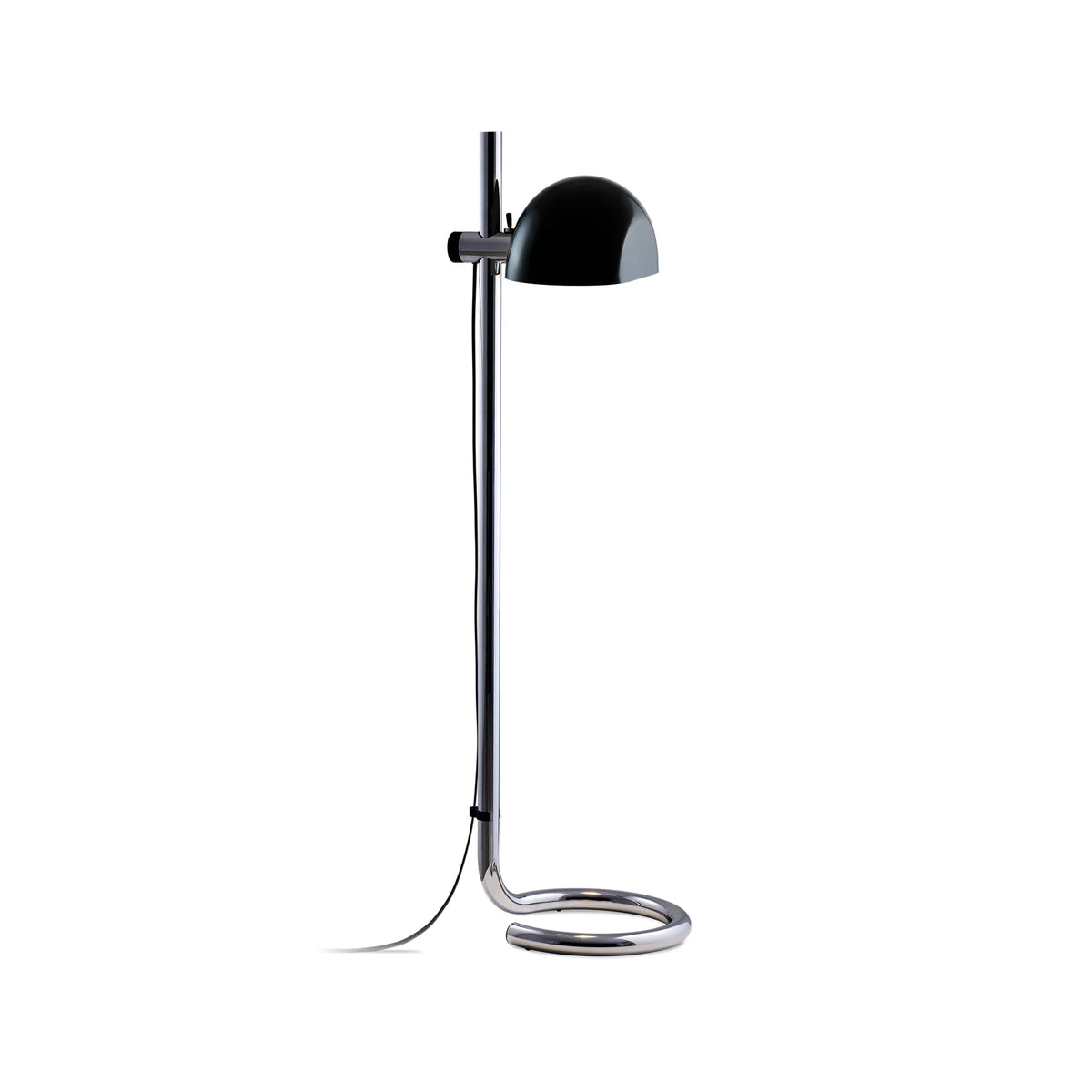Lauro P Floor Lamp - Chromed Steel/Black-1