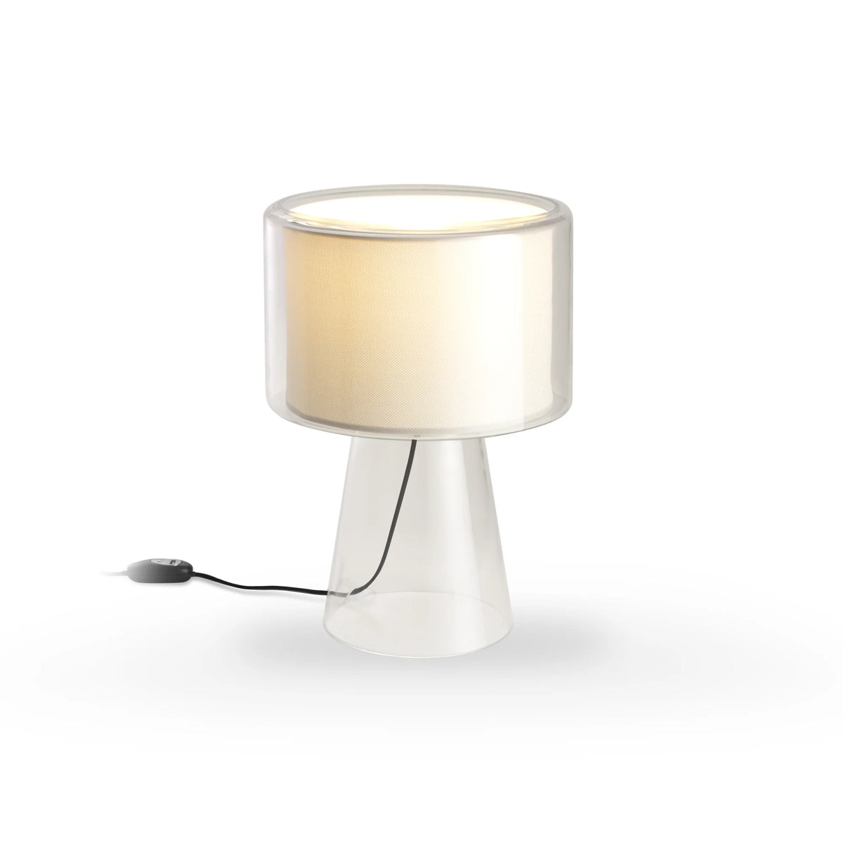 Mercer M Table Lamp - Blown Glass/Pearl White