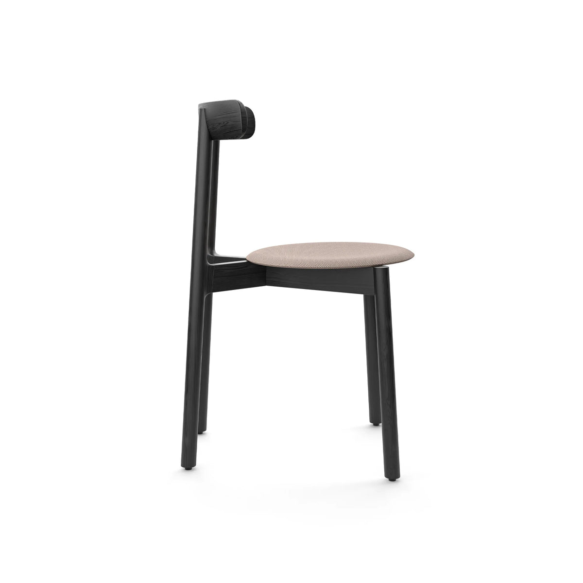 Bice Dining Chair – 43x79 / Wood (Black Ash) / Fabric A (Salo 53)-5