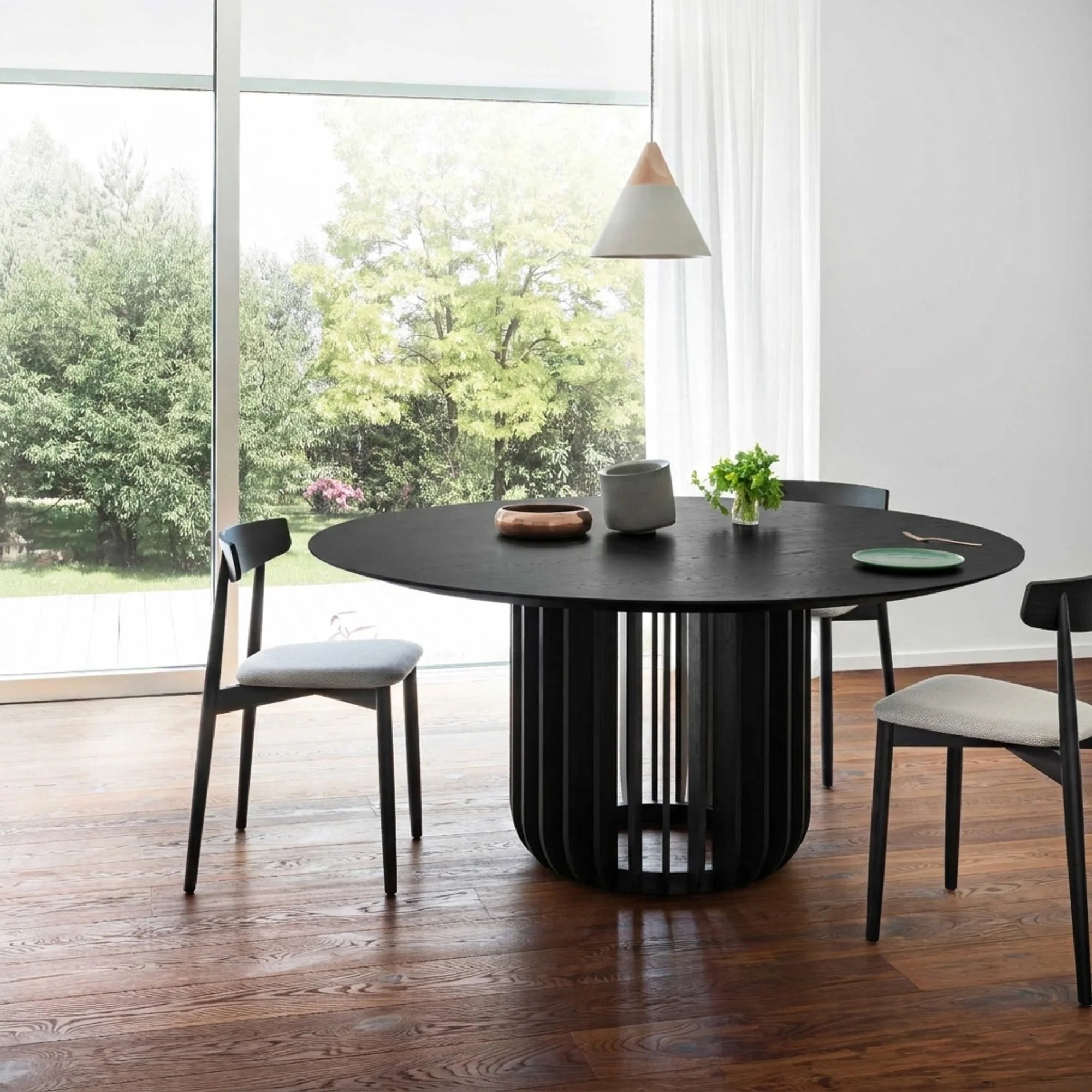 Juice TP 152 T Dining Table - Black Ash-2