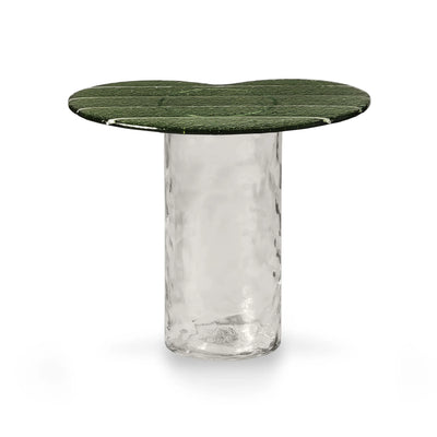 Striche TS 150 Side Table - Cristallo/Menta Cast Glass