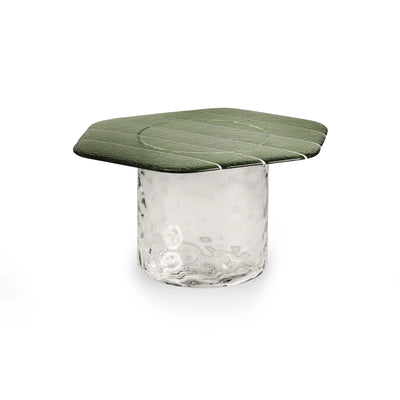Striche TS 151 Coffee Table - Cristallo/Menta Cast Glass