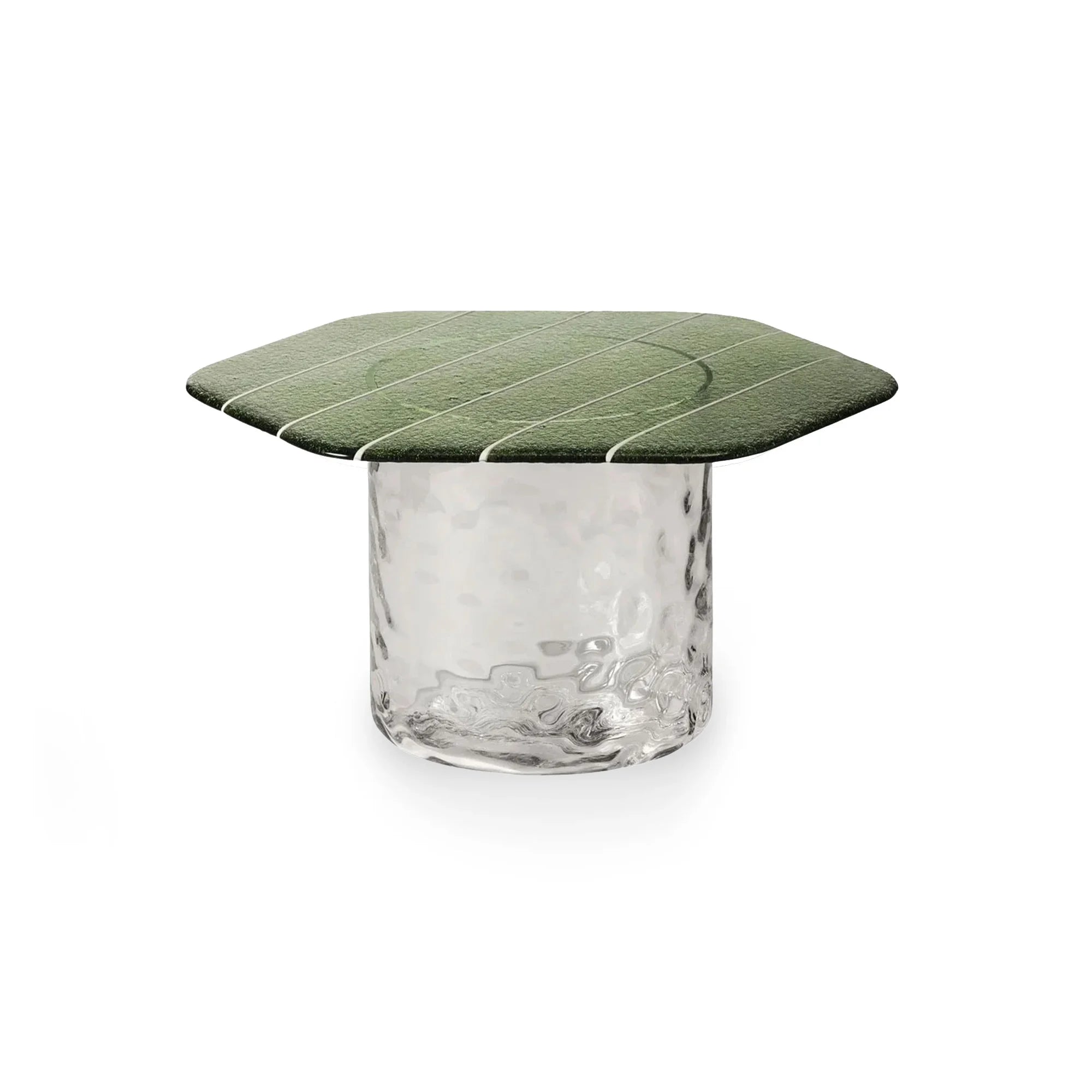 Striche TS 151 Coffee Table - Cristallo/Menta Cast Glass-3