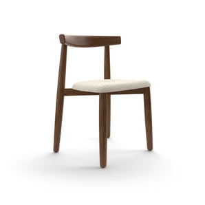 Claretta Bold SD 46 Dining Chair - Walnut/Fabric D (Cloud 01 Cream)