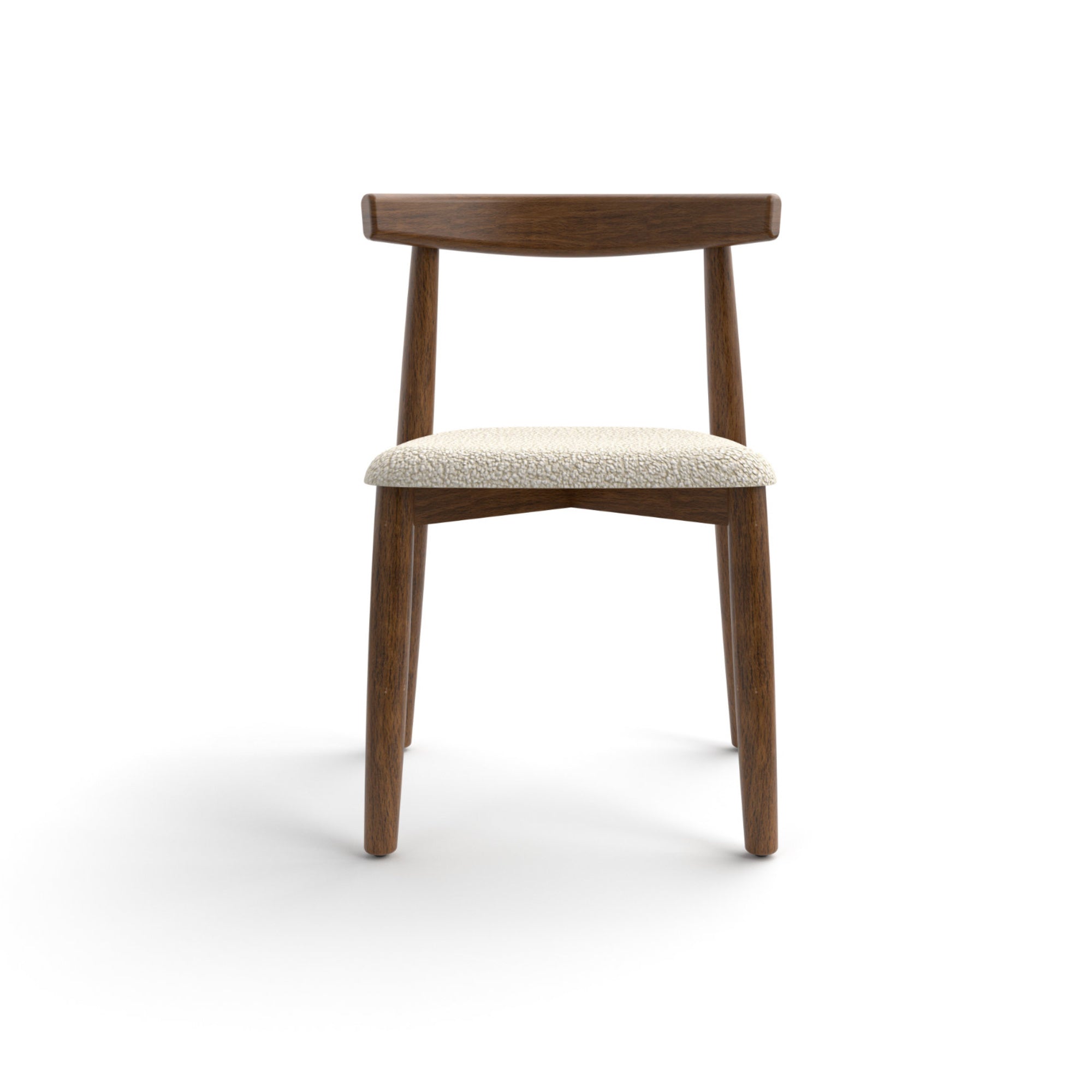 Claretta Bold SD 46 Dining Chair - Walnut/Fabric D (Cloud 01 Cream)-2