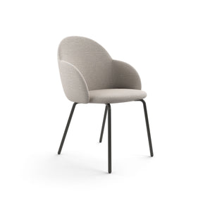 Iola PL 53 Dining Chair - Anthracite / Fabric B (Torrilana Gubbio) / Fabric B (21 Salt and Pepper)